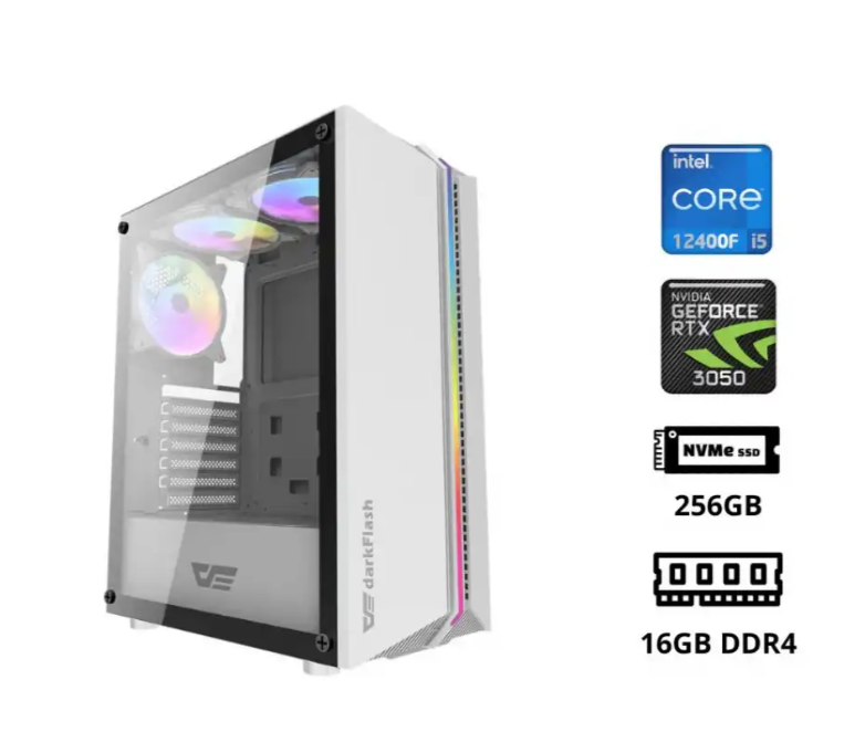 Gaming PC Build IFRIT - INTEL I5-12400F / RTX 3050 6GB / 16GB DDR4 3200 / 256GB NVME / NO OS