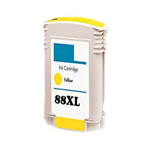 Ink cartridge Yellow replaces HP C9393AE, 88XL