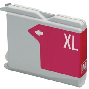 Ink cartridge Magenta replaces Brother LC1100M / LC980M, LC61